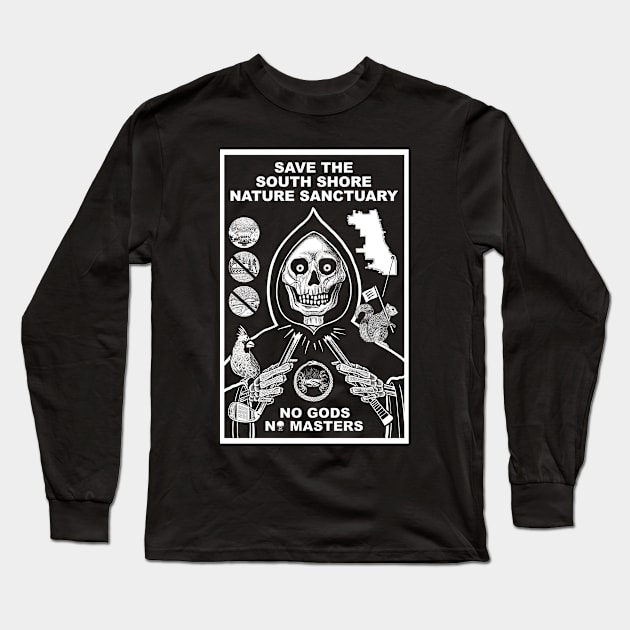 No Gods No Masters (transparent) Long Sleeve T-Shirt by South Side Parks
